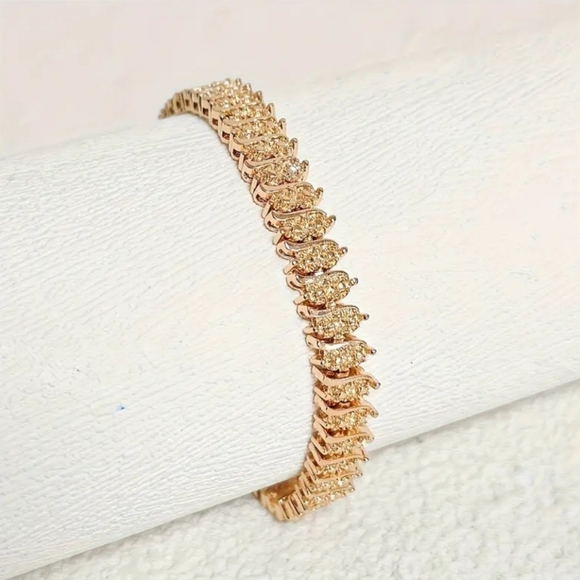 July Birthstone Tennis Bracelet for Women,18K Golden Plated Copper with Zirconia - Picture 10 of 11